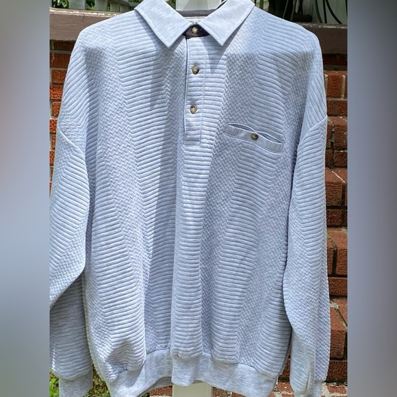 Classics by Palmland Long Sleeve Men's Quilted Polo Size XL - Picture 9 of 16